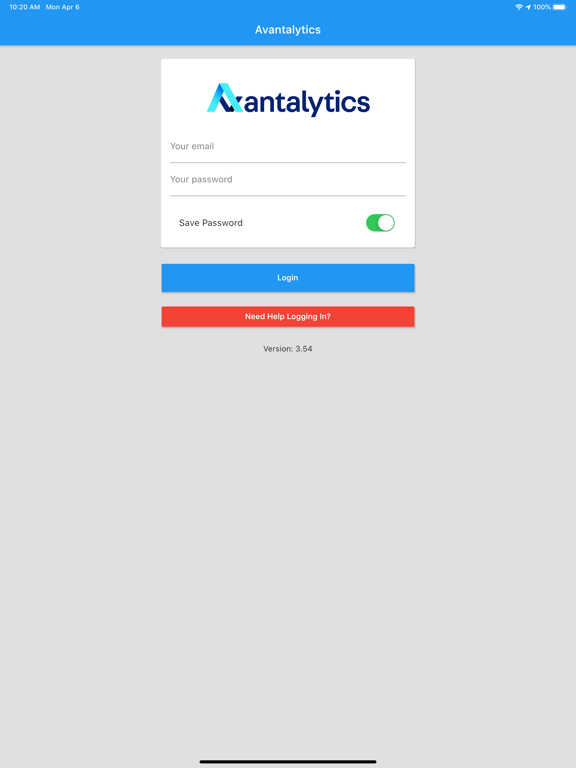 Avantalytics iPad screenshot 1 - Business app