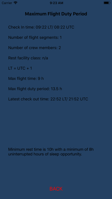 Flight Duty Calculator (FAA)のおすすめ画像2