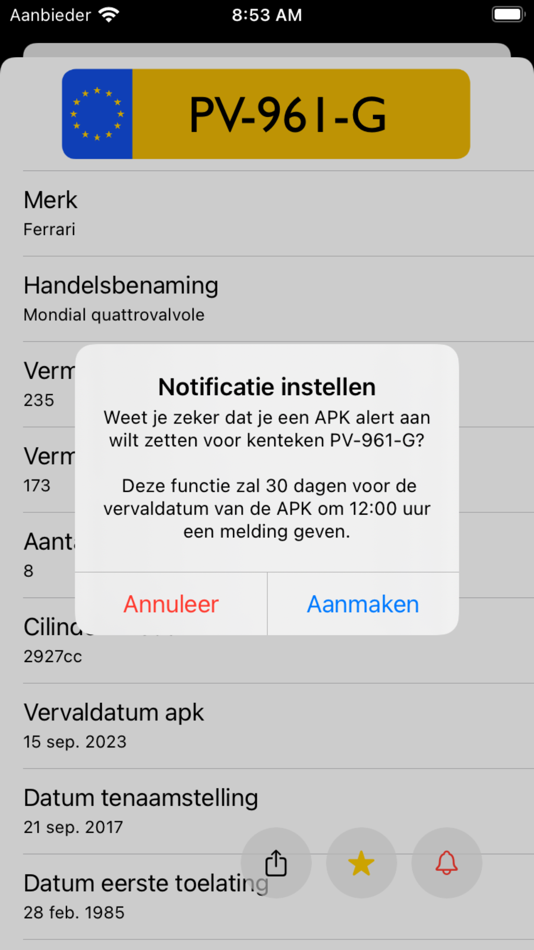 #4. Kenteken Scanner (iOS) 由: Menno Spijker