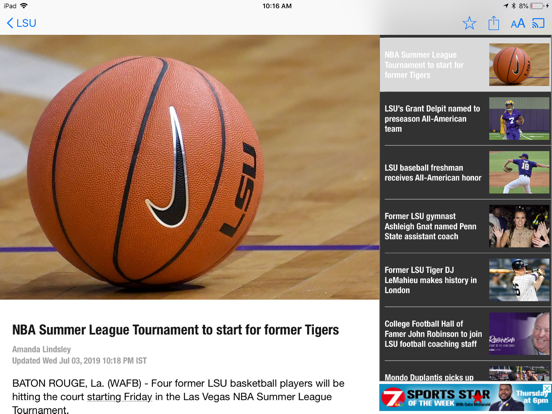 KPLC 7Sports GameTime iPad screenshot 4 - Sports app