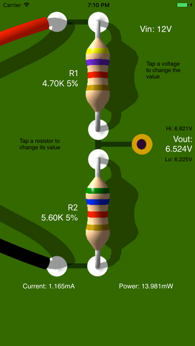 Screenshot #1 pour Voltage Divider