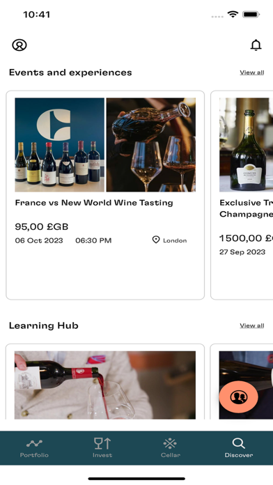 Cult Wines Investment Portal Screenshot