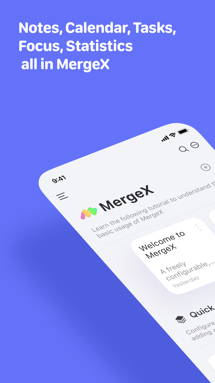 MergeX - Notes Calendar Tasks