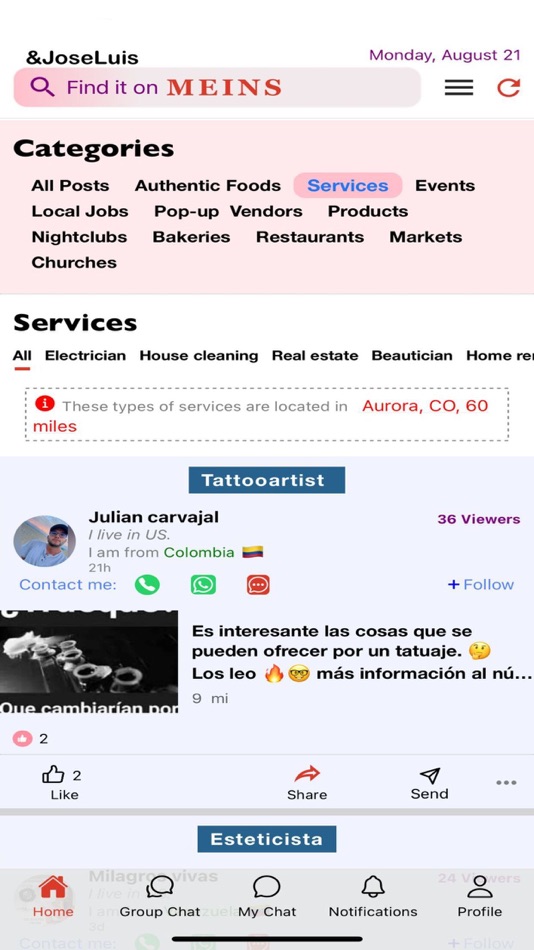 #5. MEINS: Your local network (iOS) Podle: MEINS Ltd.
