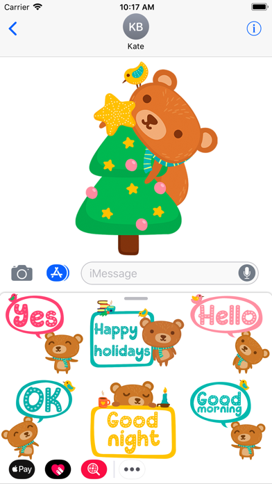 Beary Lovely Emoji and Stickerのおすすめ画像2
