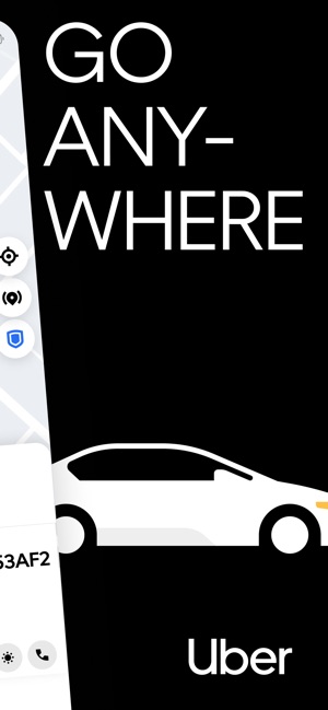 on Uber the Request a App Store ride -