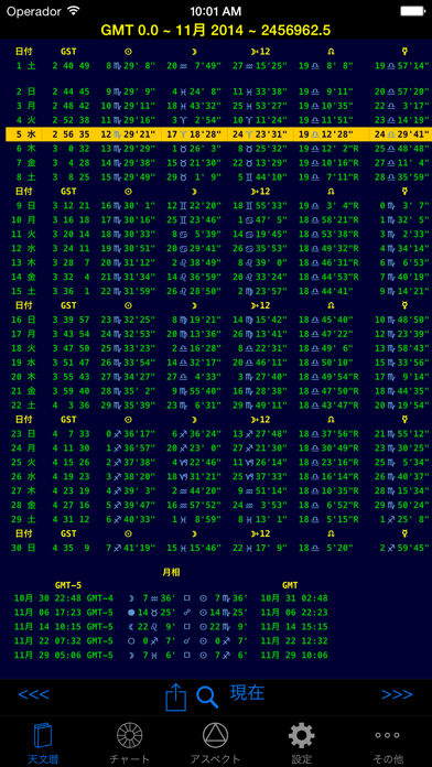 iPhemeris 占星術チャート screenshot1