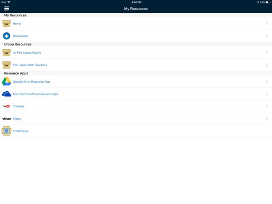Schoology iPad app afbeelding 7