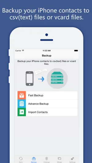 Contacts Sync, Backup & Clean screenshot 2