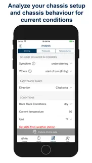 kart chassis setup pro iphone screenshot 2