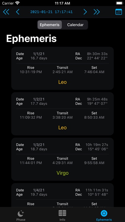 Moon Phase Calendar LunarSight screenshot-4