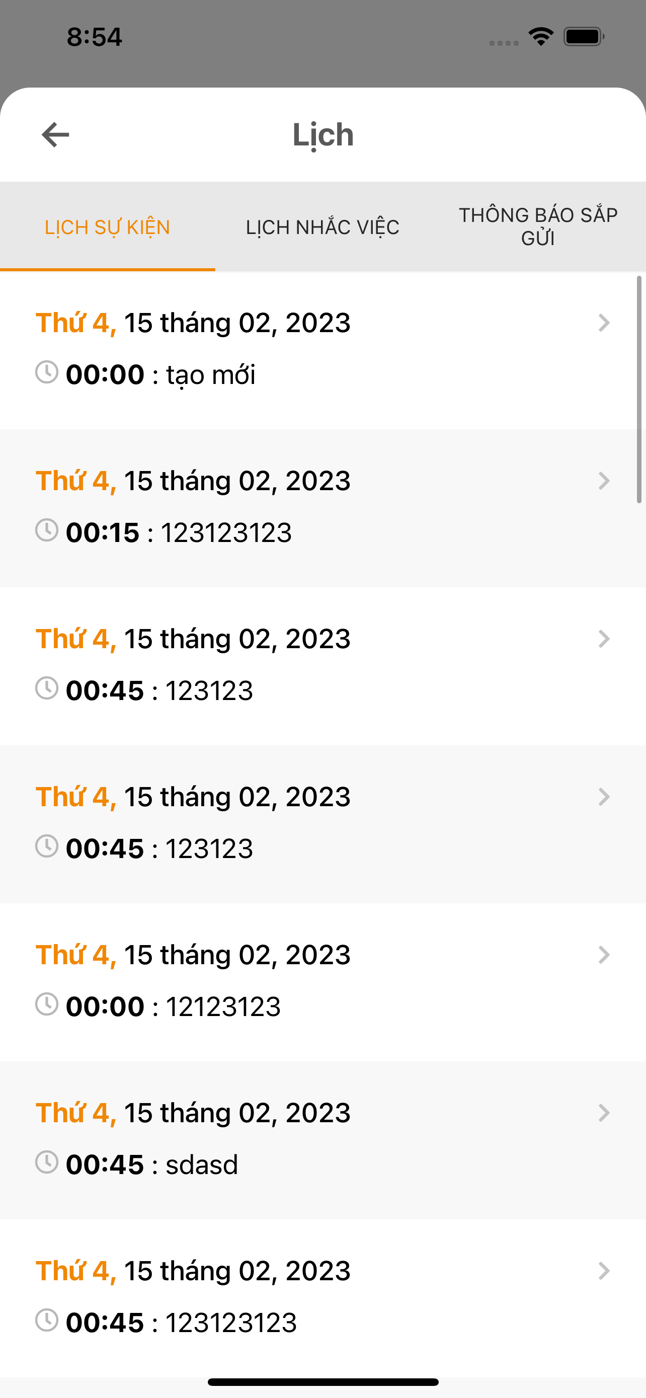O2 Calendar