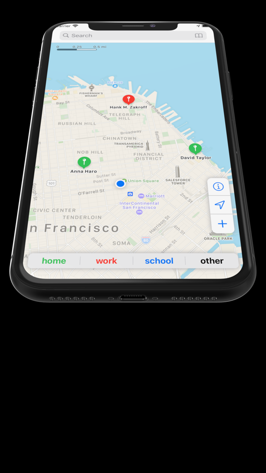 #7. Sidewalk - Contact Mapping (iOS) Podle: shrtlist.com