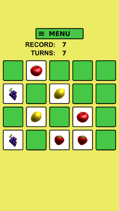 Pairs - Concentration in cards Screenshot