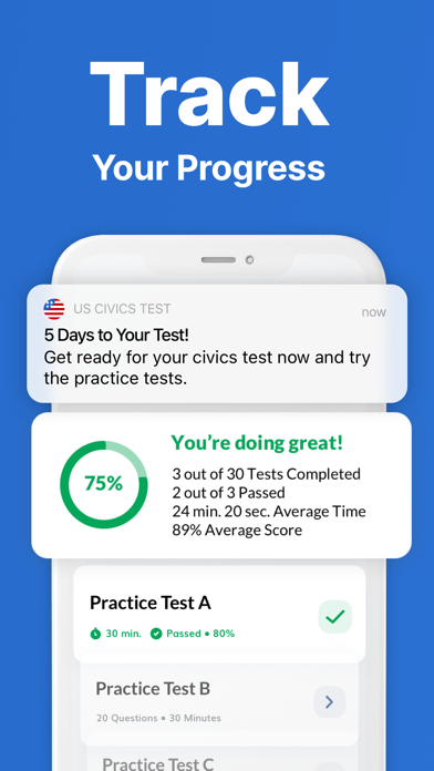 US Civics Test 2024 Screenshot