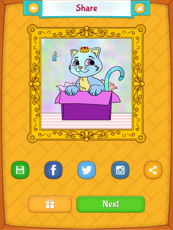 Kitty Cat Coloring Pages iPad screenshot 4 - Entertainment app