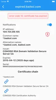 ssl certificate test iphone screenshot 2