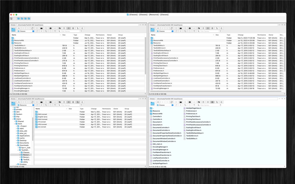 MultipleDir - File manager - 1.2 - (macOS)