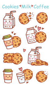 Cookies Milk & Coffee love screenshot