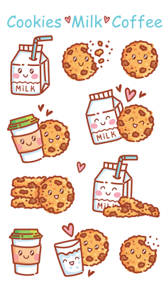 Cookies Milk & Coffee love screenshot 1