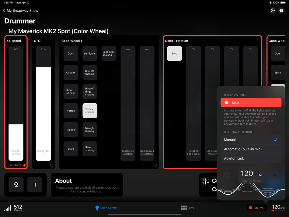 #4. Photon 2: DMX Light Controller (iOS) Bởi: StudiOS