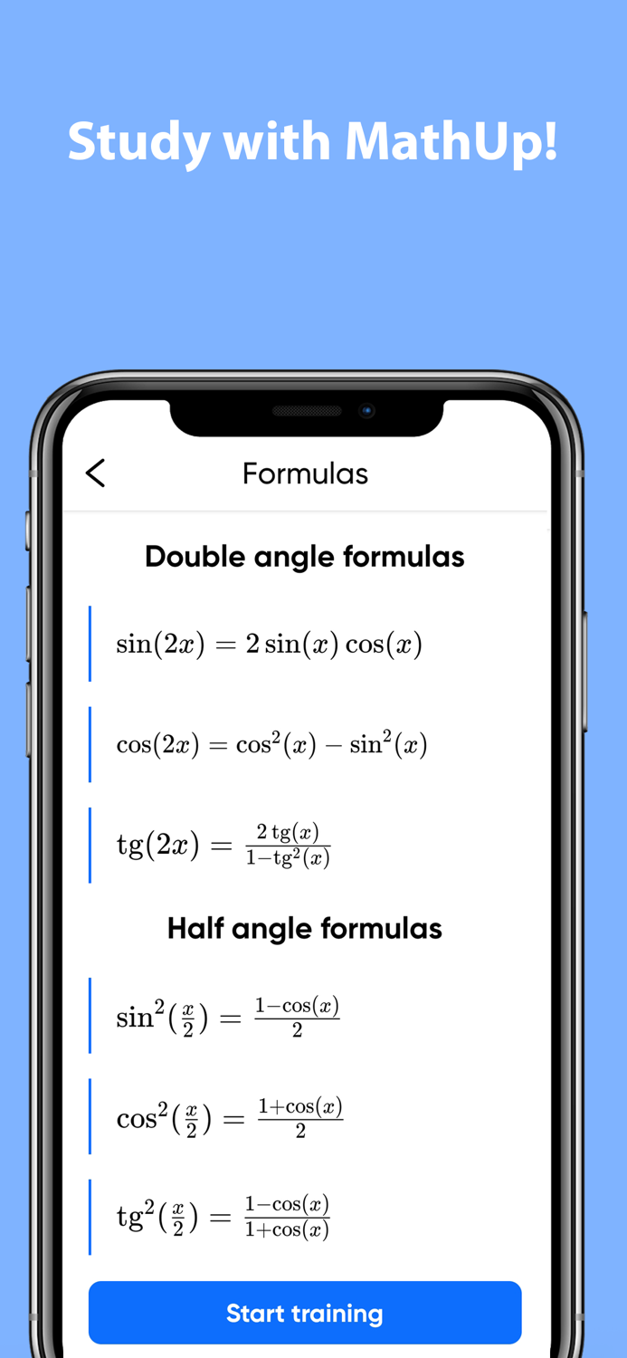 MathUp - learn math formulas