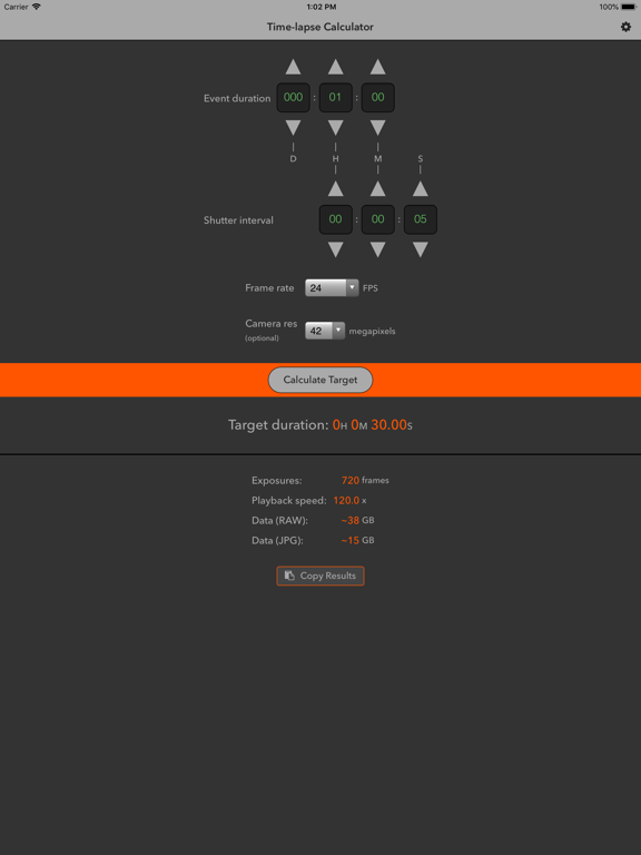 Screenshot #6 pour Time-lapse Calculator