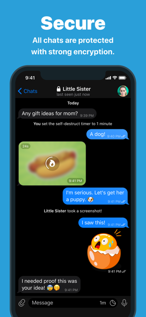 Screenshot des Telegram-Messengers