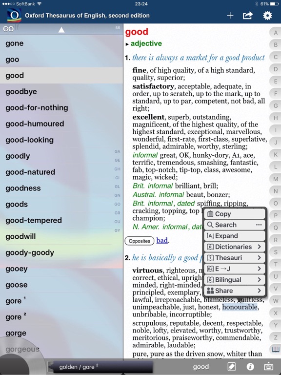 Screenshot #5 pour Oxford Thesaurus of English.