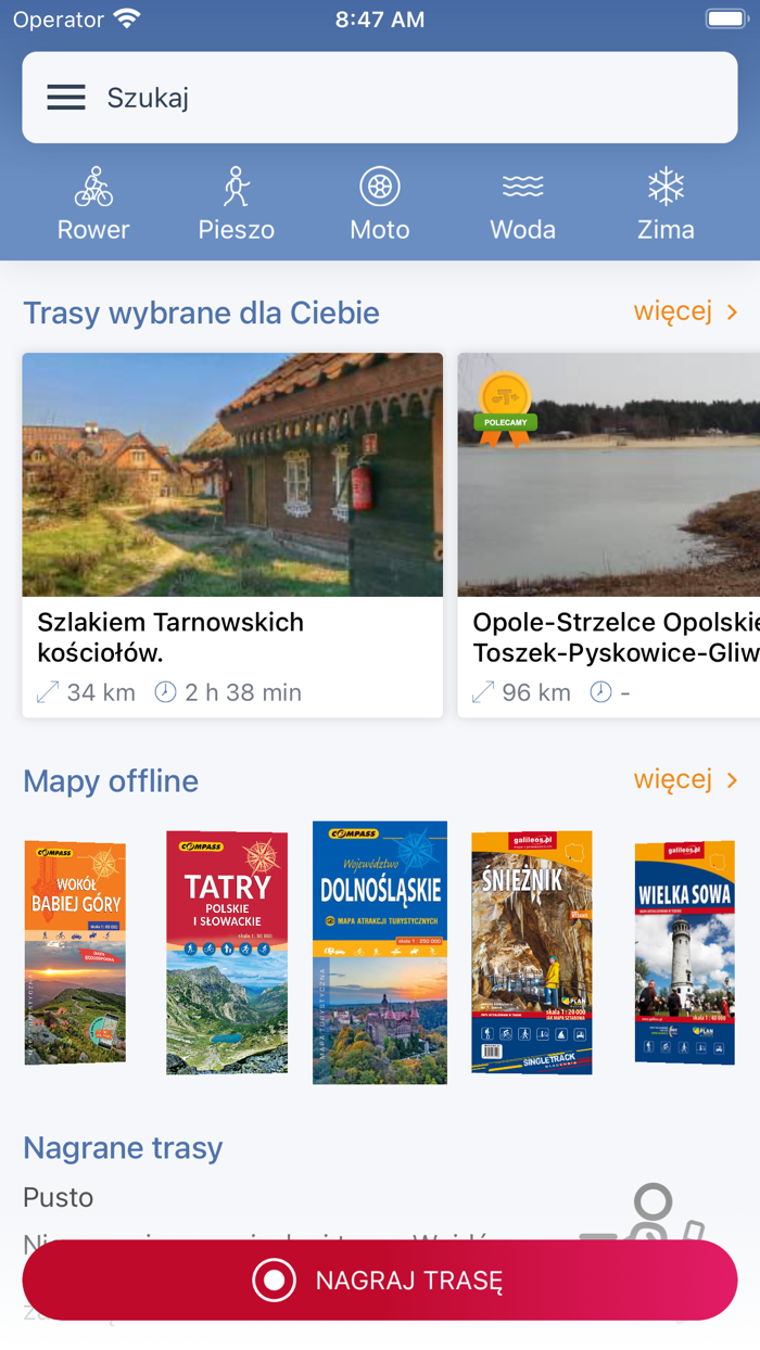 Traseo. Szlaki trasy mapy