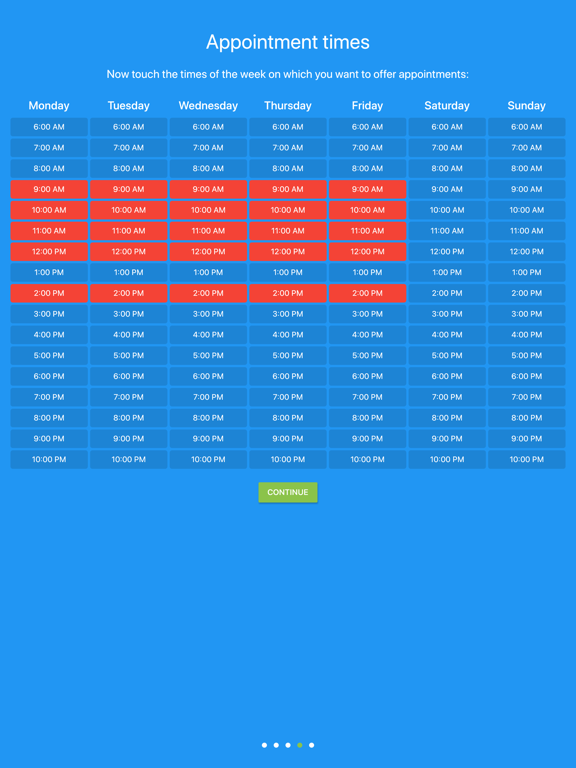Appointment Booking System iPad screenshot 1 - Business app