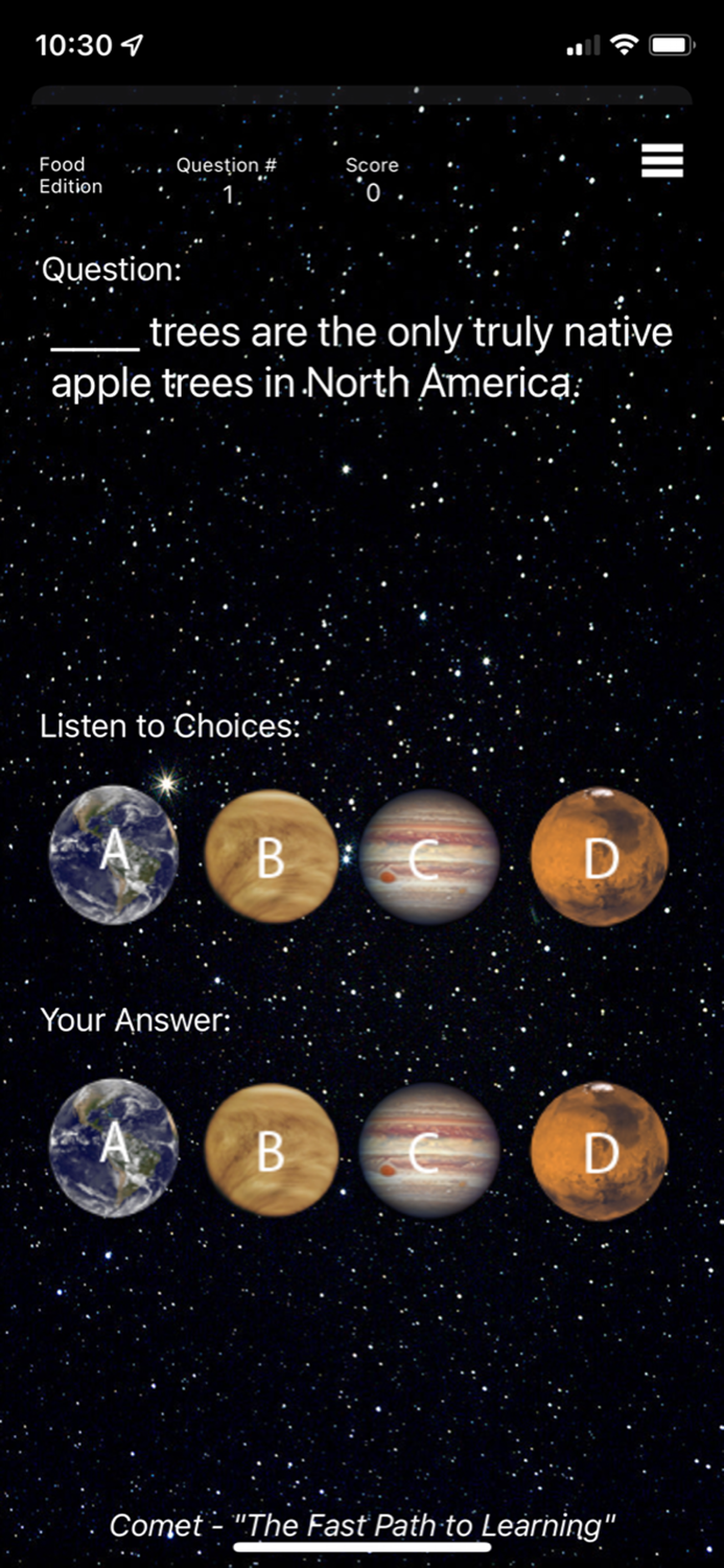 Food - Comet Spelling