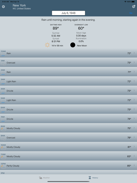 WX Archive iPad screenshot 7 - Weather app