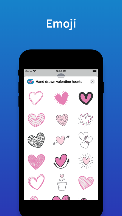 Screenshot #2 pour Autocollants emoji coeur