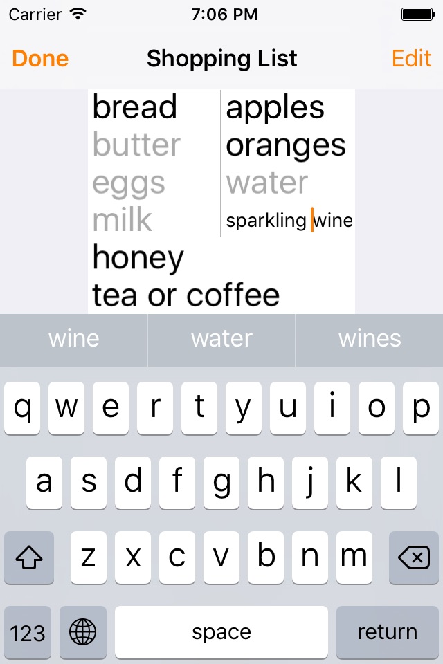 Shopping List on Lock Screen screenshot 3