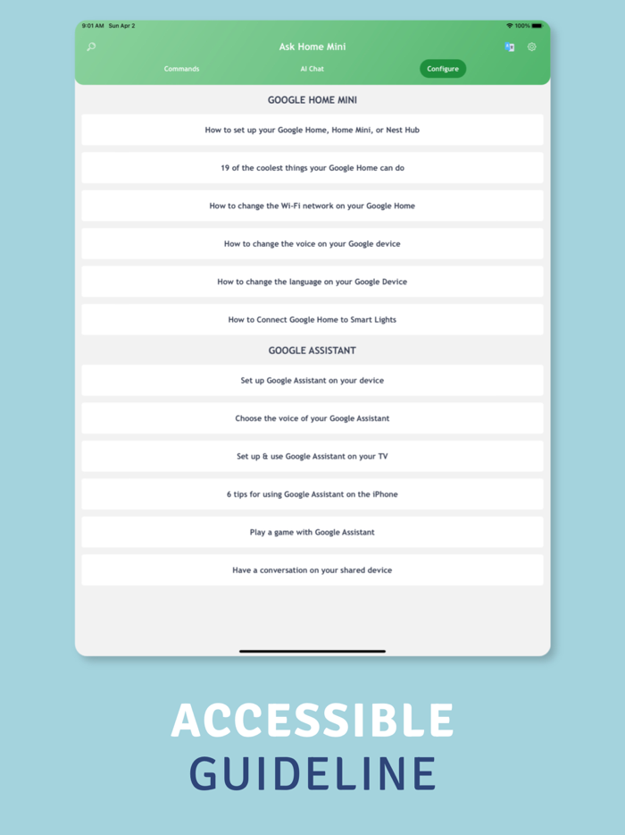 App for Home Mini for Google
