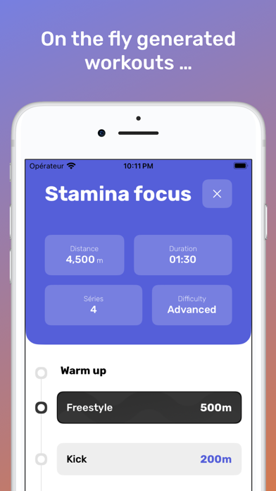 Swimly: swim workouts Screenshot