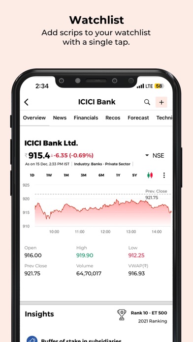 ET Markets Screenshot