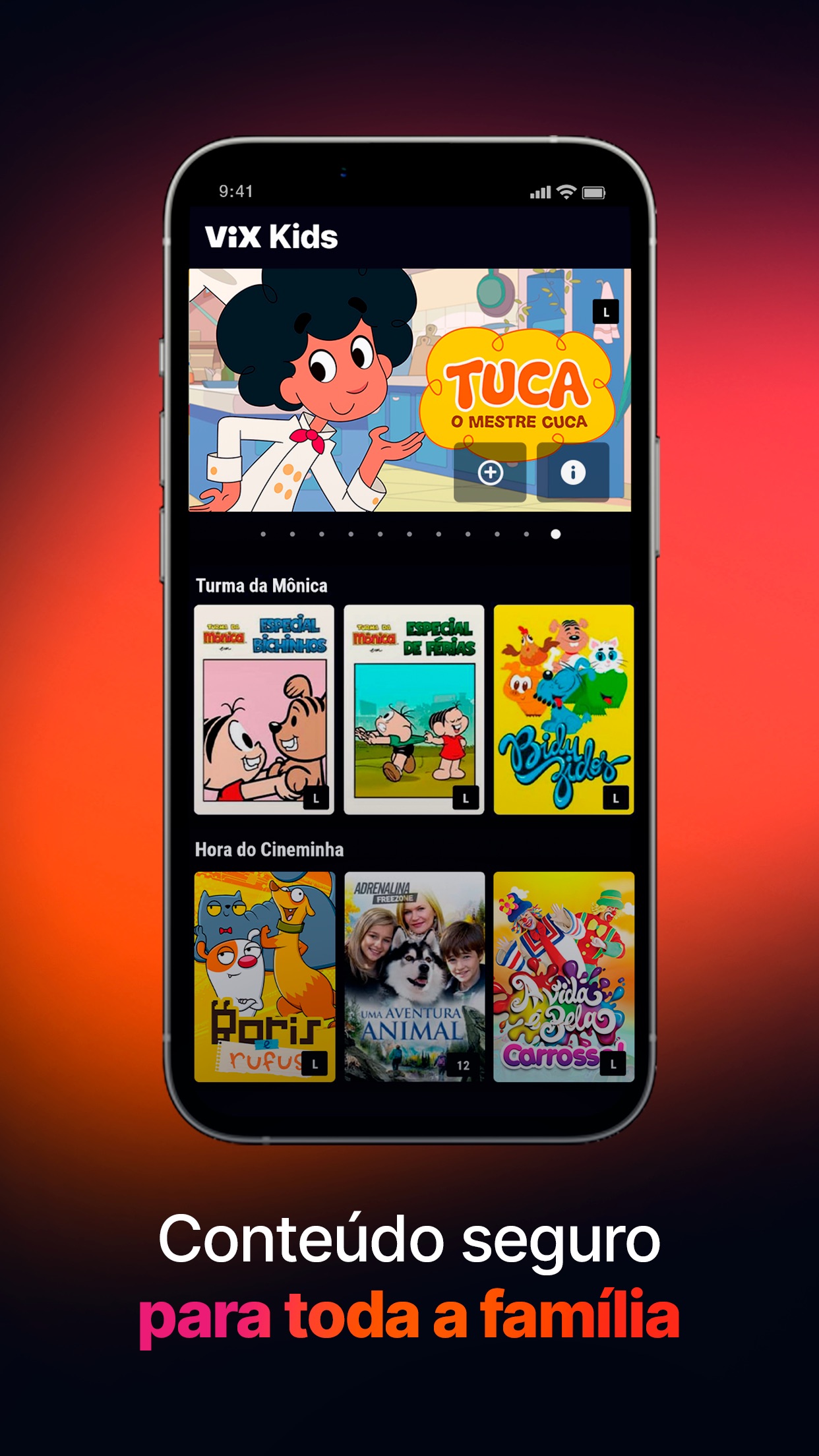 Screenshot do app VIX - Filmes e TV