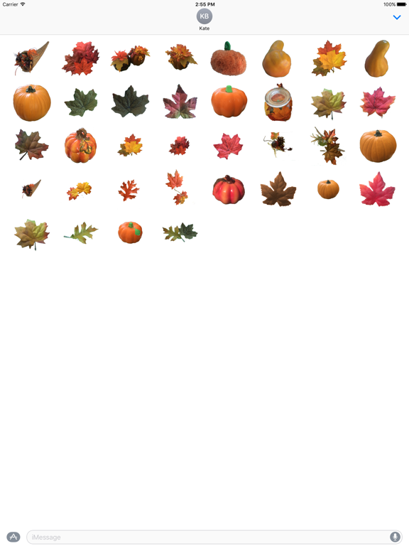 Screenshot #4 pour Fall Leaves & Pumpkin Stickers