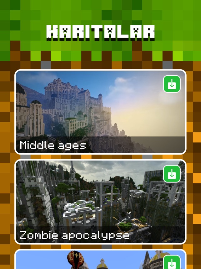 Minecraft PE için Skins ve Mod App Store'da