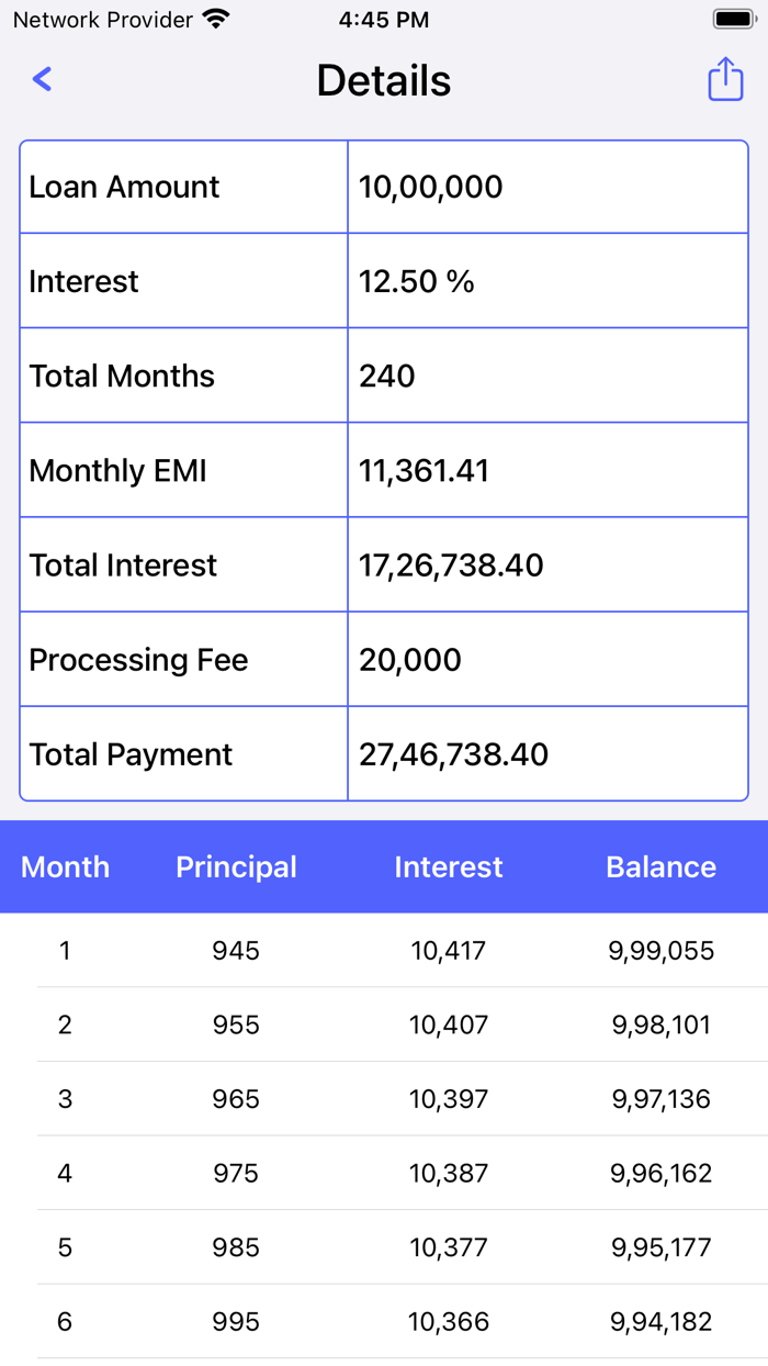 EMI Calculator  EMI Planners