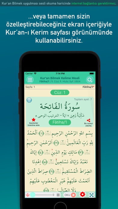 Kuran Bilmek Kelime Mana Meal Screenshot