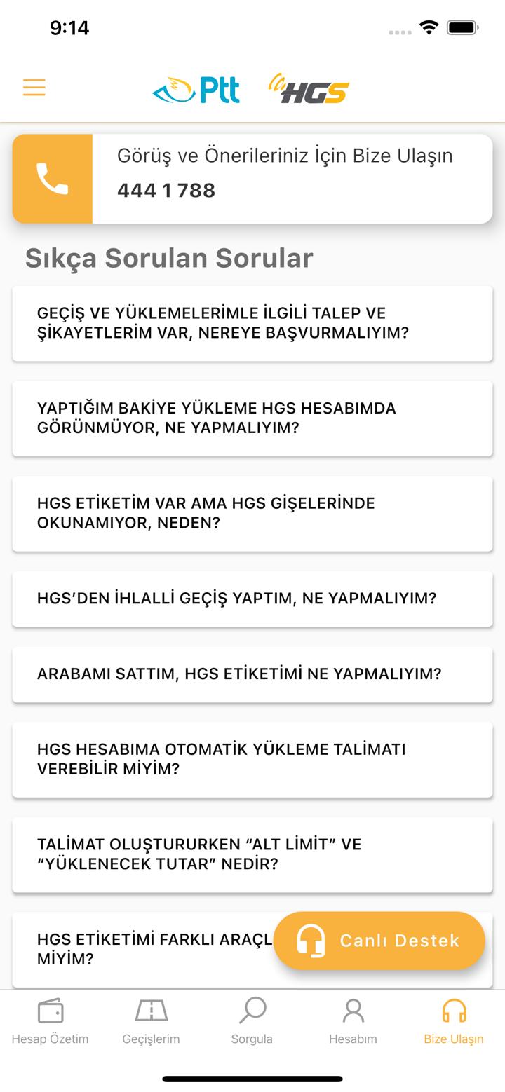 HGS - Hızlı Geçiş Sistemi screenshot 8