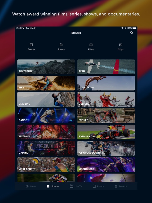 Identitet sortie Enig med Red Bull TV: Watch Live Events on the App Store