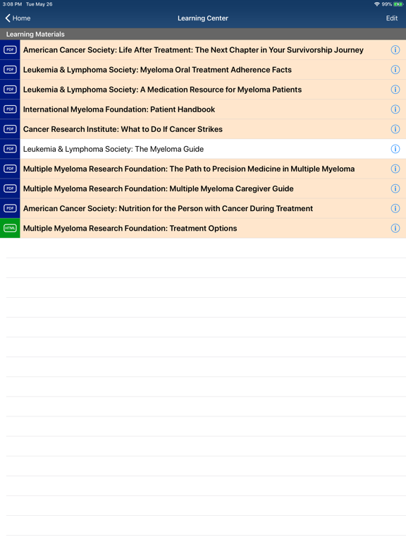 Multiple Myeloma Manager iPad screenshot 5 - Medical app