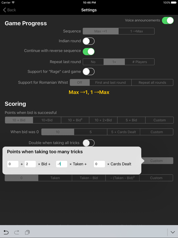 Oh Hell Card Game Scoring iPad screenshot 4 - Entertainment app