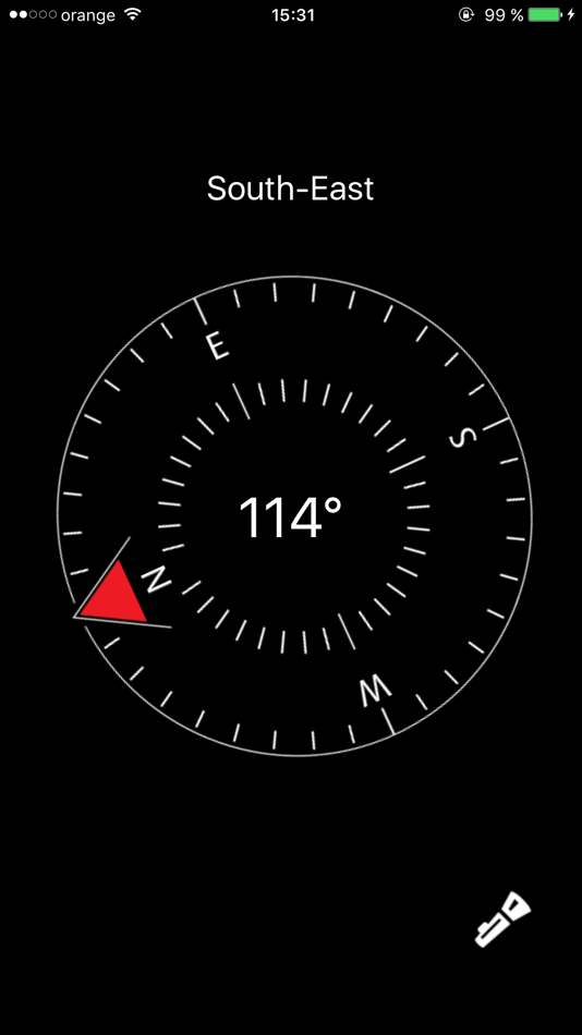 #3. NESW - Minimal Compass (iOS) Podle: Solaz Dazen srl