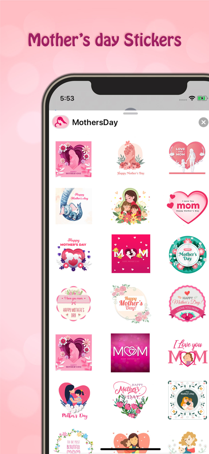 Happy Mothers Day Stickers.
