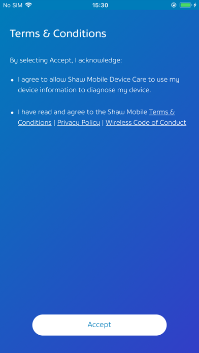 Shaw Mobile Device Care Screenshot